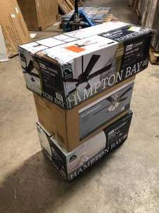 lot 7 image: Lot of Assorted Ceiling Fan Light Various Models and Conditions Customer Returns See Pictures