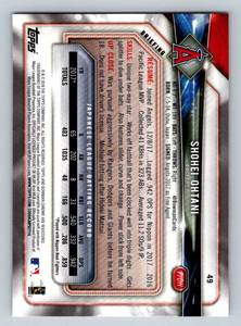 lot 10A image: Shohei Ohtani RC 2018 Bowman #49 Rookie Baseball Card