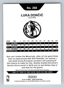 lot 16A image: Luka Doncic RC - 2018-19 Hoops #268 Rookie Basketball Card
