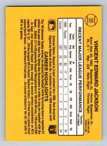lot 31 image: Bo Jackson RC 1987 Donruss Rated Rookie #35 Baseball Card