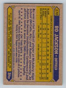 lot 32 image: Bo Jackson RC 1987 Topps #170 Future Stars Rookie Baseball Card