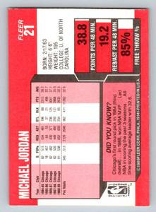 lot 35 image: Michael Jordan 1989 Fleer #21 Basketball Card