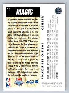 lot 63 image: Shaquille ONeal RC 1993 Upper Deck NBA Draft Pick Trade Card #1b Rookie Basketball Card