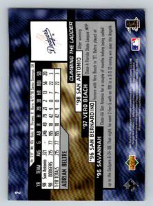 lot 89A image: Adrian Beltre RC 1998 Upper Deck Star Rookie #2 Baseball Card
