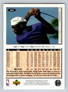 lot 138 image: Michael Jordan Baseball RC 1994 Upper Deck Collectors Choice #23 Rookie Baseball Card