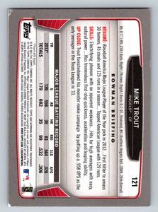 lot 140 image: Mike Trout Gold Bowman 2013 #121 Baseball Card