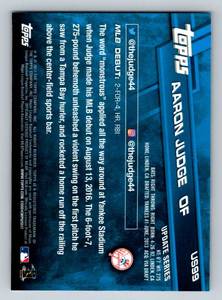 lot 173 image: Aaron Judge RC 2017 Topps Update #US99 Rookie Baseball Card