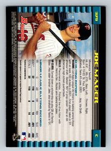 lot 174 image: Joe Mauer RC 2002 Bowman #379 Rookie Minnesota Twins Baseball Card