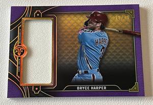 lot 12A image: Bryce Harper Jumbo Relic 36 - 2022 Topps Triple Threads #SJR2-BH1, numbered 3136, Rare Baseball Card
