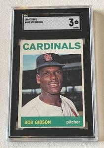 lot 28A image: Bob Gibson 1964 Topps #460 SGC Graded 3 Vintage Baseball Card