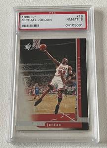 lot 45 image: Michael Jordan PSA Graded 8 NM-MT - 1995 SP #16 Basketball Card
