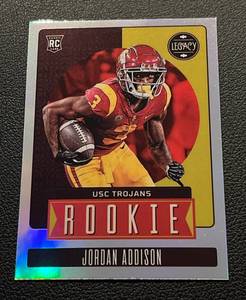 lot 85 image: Jordan Addison RC Foil 2023 Legacy #164 Rookie Minnesota Vikings Football Card