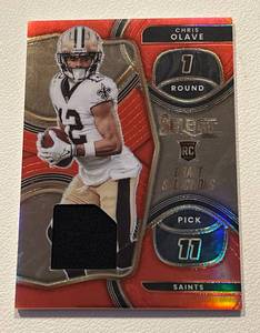 lot 86 image: Chris Olave RC Relic Prizm 2022 Select Draft Selections #DS-9 Rookie Football Card