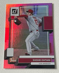 lot 105A image: Shohei Ohtani 2020 Donruss Pink Holo #147 baseball Card