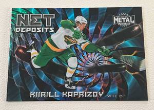 lot 116 image: Kirill Kaprizov RC Insert 2020-21 NHL Metal Universe Net Deposits #ND-1 Rookie Minnesota Wild Hockey Card