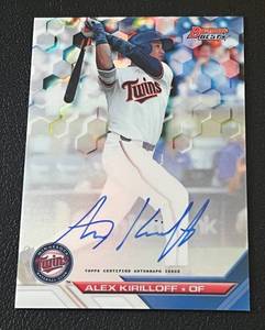 lot 134 image: Alex Kirilloff Auto Refractor 2016 Topps Bowmans Best #B16-AK Minnesota Twins Signed Baseball Card