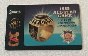lot 136 image: 1985 All-Star Game Metrodome Topps Stadium Club Rare Unused Calling Card - Minnesota Twins Baseball