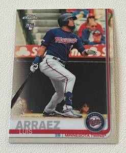 lot 137 image: Luis Arraez RC 2019 Topps Chrome #45 Minnesota Twins Rookie Baseball Card