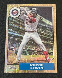 lot 139 image: Royce Lewis Refractor Topps Chrome 2022 Topps #T87C-39 Minnesota Twins Baseball Card