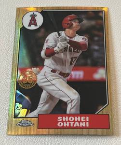 lot 155 image: Shohei Ohtani Mojo Refractor 2022 Topps Chrome #87BC-2 Baseball Card