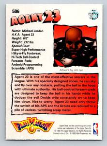 lot 128A image: Michael Jordan 1992-93 Upper Deck Fanimation Agent 23 #506 Basketball Card
