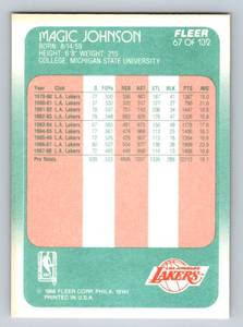 lot 136A image: Magic Johnson 1988 Topps #67 Vintage Basketball Card