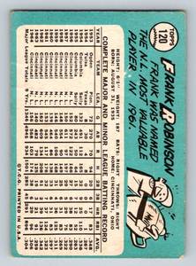 lot 161A image: Frank Robinson 1965 Topps #120 Vintage Baseball Card