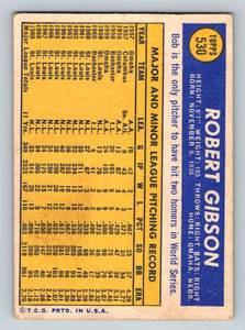 lot 163A image: Bob Gibson 1970 Topps #530 Vintage Baseball Card