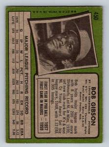 lot 169A image: Bob Gibson 1971 Topps #450 Vintage Baseball Card