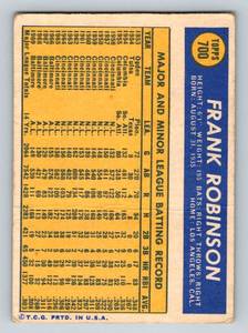 lot 166A image: Frank Robinson 1970 Topps #700 Rare High Numbered Vintage Baseball Card