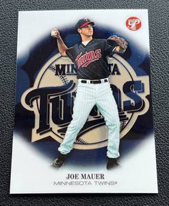 lot 11B image: Joe Mauer RC 2002 Topps Pristine #152 Minnesota Twins Rookie Baseball Card