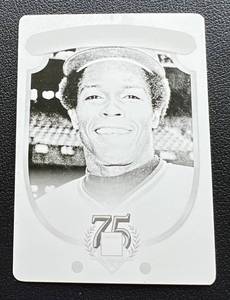 lot 62A image: Rod Carew 11 RARE Printing Plate 2014 Panini Hall of Fame Baseball #69 Base 3 Black Plate Minnesota Twins Baseball Card