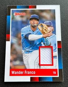 lot 133A image: Wander Franco Relic  2022 Donruss 1988 Retro #R88M-WF Baseball Card