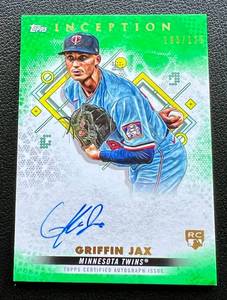 lot 146A image: Griffin Jax 125 Auto RC 2022 Topps Inception Rookies and Emerging Stars Autograph #BRES-GJ Rookie Minnesota Twins Signed Baseball Card