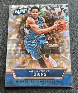 lot 191 image: Karl-Anthony Towns 25 Cracked Ice - 2016 The National #19, numbered 225, Rare Minnesota Timberwolves Basketball Card