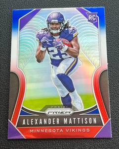 lot 198 image: Alexander Maddison RC Red White and Blue Prizm - 2019 Prizm #331 Rookie Minnesota Vikings Football Card