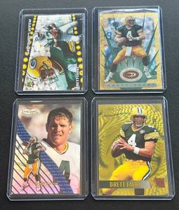 lot 199 image: Brett Favre 4 Insert Football Card Lot