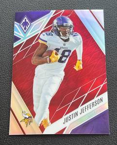 lot 208 image: Justin Jefferson 250 Refractor - 2022 Phoenix #78, numbered 56250, Rare Minnesota Vikings Football Card