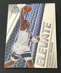 lot 219 image: Anthony Edwards RC Insert 2020-21 Mosaic Elevate #12 Rookie Minnesota Timberwolves Basketball Card