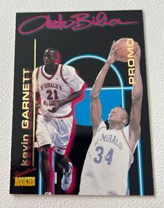 lot 220 image: Kevin Garnett RC 1995 Signature Rookies AutoBilia #G1 Rookie Minnesota Timberwolves Basketball Card