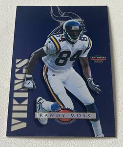 lot 125 image: Randy Moss Jumbo RC Insert 1998 Playoff Contenders #16 Rookie Minnesota Vikings Football Card