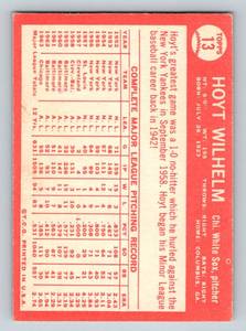 lot 8C image: Hoyt Wilhelm Auto 1964 Topps #13 Rare Vintage Signed Baseball Card