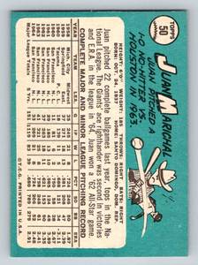 lot 12C image: Juan Marichal Auto 1965 Topps #50 - Rare Signed Vintage Baseball Card