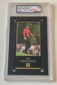 lot 7C image: Tiger Woods RC Graded 9 Mint 1997-99 Grand Slam Ventures The Masters Collection Rookie Golf Card