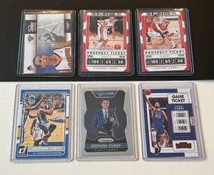 lot 39B image: Steph Curry 6 Card Basketball Lot