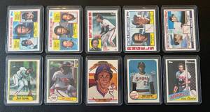 lot 174A image: Rod Carew 10 Card Lot 1981-1985 Minnesota Twins Baseball Cards