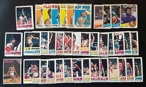 lot 175A image: 39 Card Vintage Basketball Lot with Stars - Julius Irving