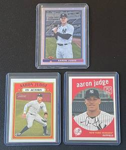 lot 180A image: Aaron Judge 3 Card Baseball Lot