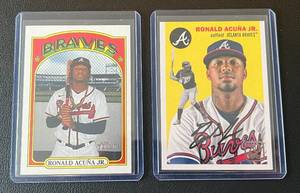 lot 181A image: Ronald Acuna 2 Card Baseball Lot
