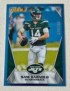 lot 191A image: Sam Darnold 299 2020 NFL Sticker & Card Collection #59, numbered 235299, Minnesota Vikings Football Card